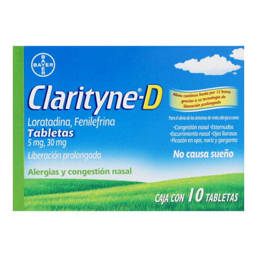 Comprar Clarityne D 5/30 Mg Con 10 Tabletas