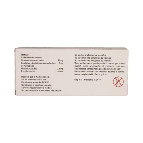 Almetec-Tri 40/5/12.5 Mg Con 14 Tabletas