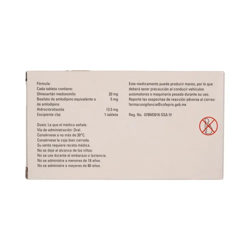 Almetec-Tri 20/5/12.5 Mg Con 14 Tabletas