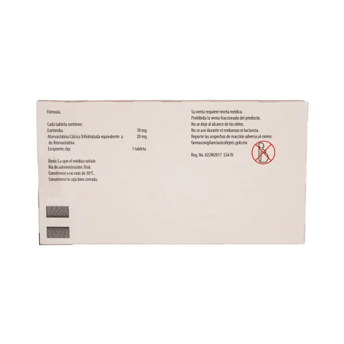 Atozet 10/20 Mg Con 30 Tabletas