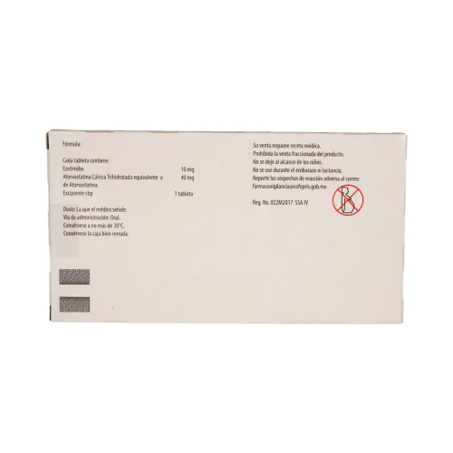 Atozet 10/40 Mg Con 30 Tabletas