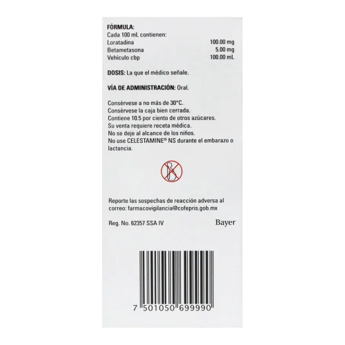 Celestamine Ns 100/5 Mg Solución Oral Pediátrico 60 Ml