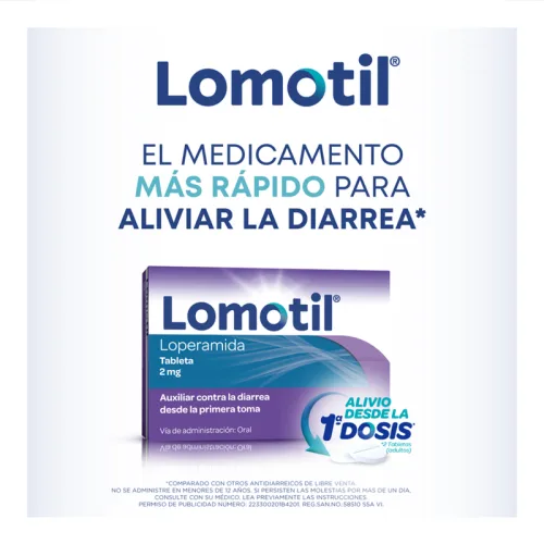 Comprar Lomotil 2 Mg Con 8 Tabletas