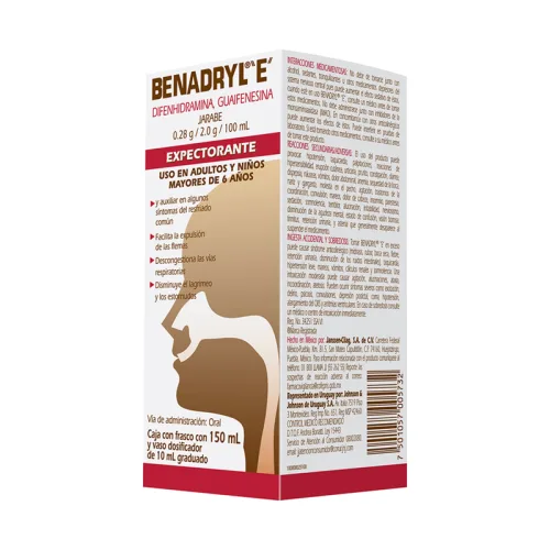 Benadryl E 0.28/2 G Jarabe Con 150 Ml