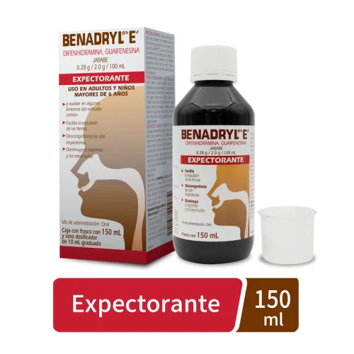 Benadryl E 0.28/2 G Jarabe Con 150 Ml