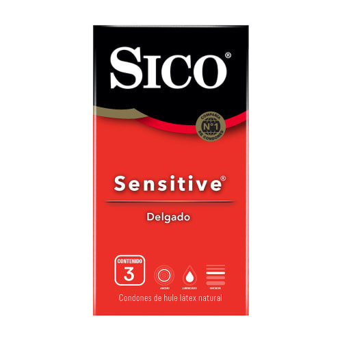 Sico Sensitive Condones De Látex 3 Piezas