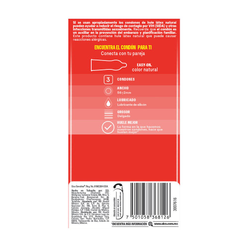 Sico Sensitive Condones De Látex 3 Piezas