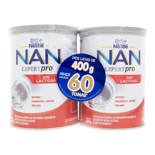 NAN Leche en Polvo Infantil sin Lactosa 400gr