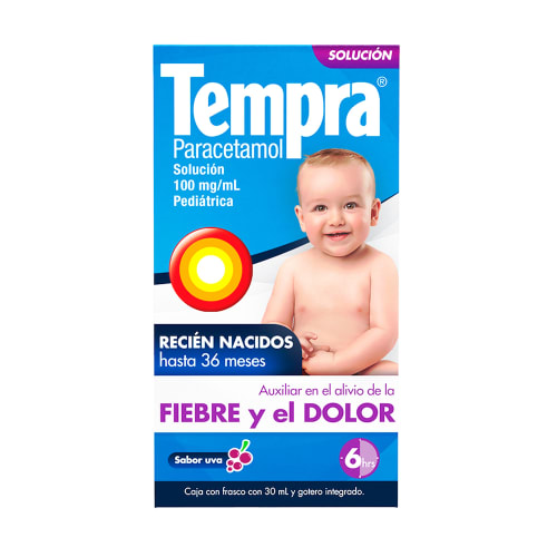 Comprar Tempra Pediátrico 100 Mg Sabor Uva Frasco Gotero 30 Ml