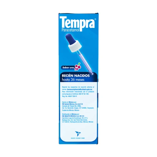 Comprar Tempra Pediátrico 100 Mg Sabor Uva Frasco Gotero 30 Ml