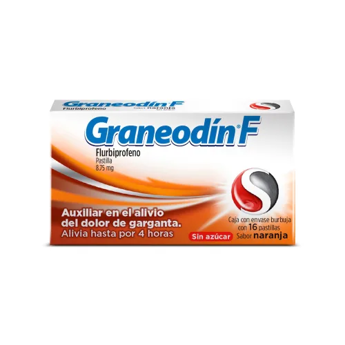 Graneodin F 8.75 Mg Sabor Naranja Con 16 Pastillas