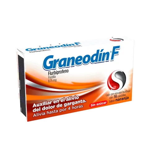 Graneodin F 8.75 Mg Sabor Naranja Con 16 Pastillas