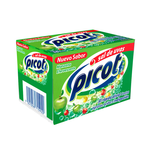 Comprar Picot Sal De Uvas 2.485/0.2165/1.9485 G Polvo Con 10 Sobres Sabor Manzana