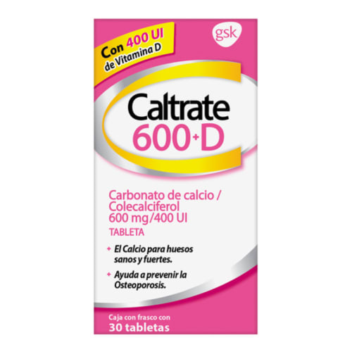 Comprar Caltrate 600+D 600 Mg/400 Ui Con 30 Tabletas