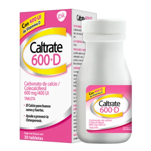 Comprar Caltrate 600+D 600 Mg/400 Ui Con 30 Tabletas