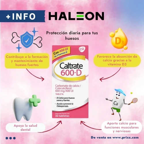 Caltrate 600+D con 30 Tabletas