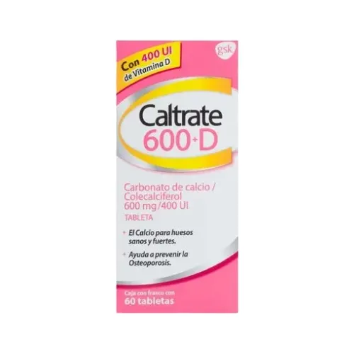 Caltrate 600+D con 60 Tabletas