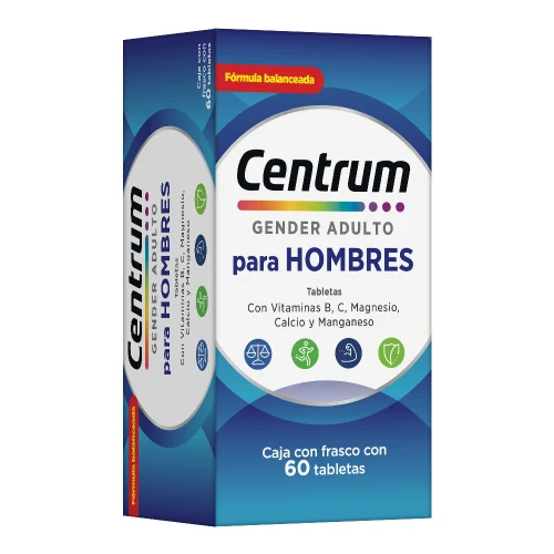 Comprar Centrum Gender+50 Hombre Multivitamínico Con 60 Tabletas