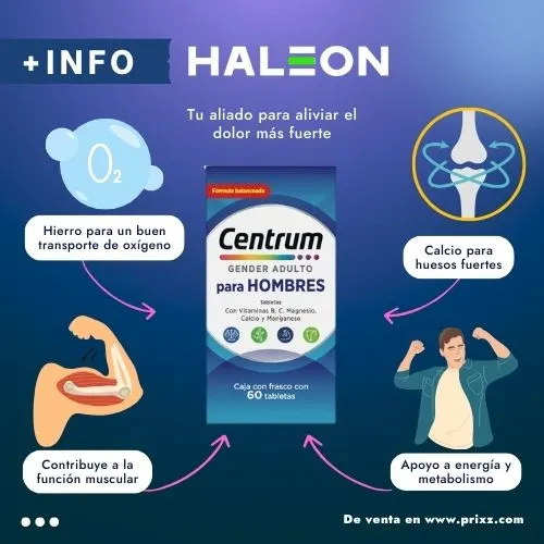 Centrum Hombre 50+ Multivitamínico con 60 Tabletas