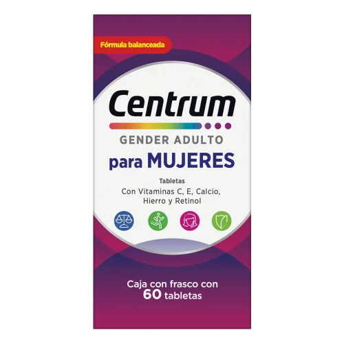 Comprar Centrum Gender 50+ Mujer Suplemento Alimenticio Con 60 Tabletas.