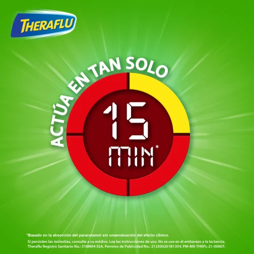 Theraflu 650/20/10 Mg Granulado 6 Sobres Sabor Limón