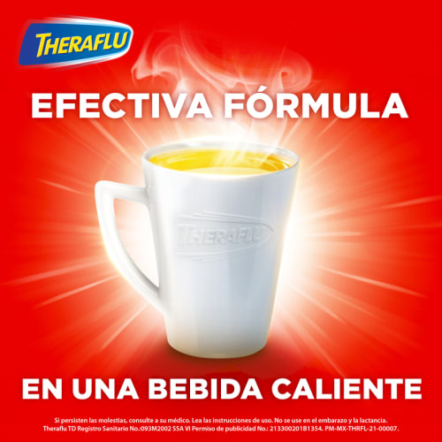 Theraflu Td 650/10 Mg Granulado Con 6 Sobres Sabor Limón