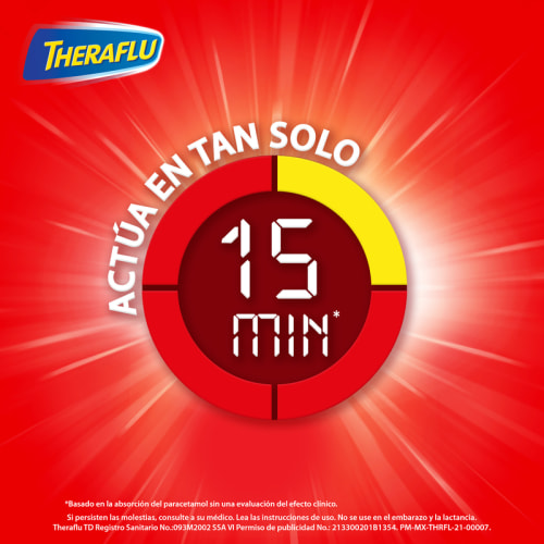 Theraflu Td 650/10 Mg Granulado Con 10 Sobres Sabor Limón