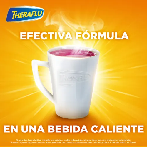 Theraflu Daytime 650/20/10 Mg Granulado Con 6 Sobres Sabor Frutos Del Bosque