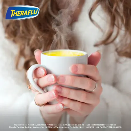 Theraflu Daytime 650/20/10 Mg Granulado Con 6 Sobres Sabor Frutos Del Bosque
