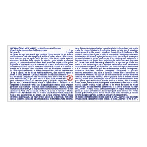 Voltaren Dolo 25 Mg Con 20 Cápsulas