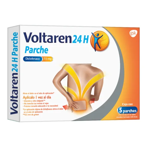 Comprar Voltaren 24H 15 Mg Con 5 Parches