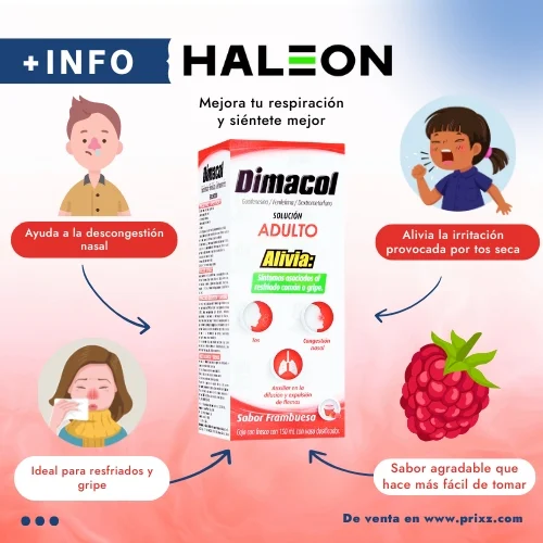 Dimacol Adulto 2000/100/200 Mg Solución Oral Sabor Frambuesa Con 150 Ml
