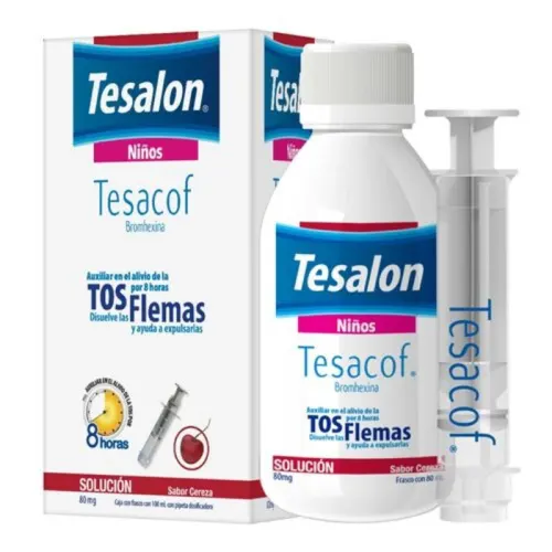 Comprar Tesalon Tesacof Niños 80 Mg Con 100 Ml De Solución Sabor Cereza