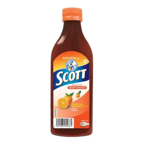 Comprar Emulsion Scott Multivitamínico Sabor Naranja Con 400 Ml De Solucion