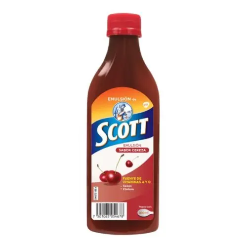 Comprar Emulsion Scott Multivitamínico Sabor Cereza Con 400 Ml De Solucion