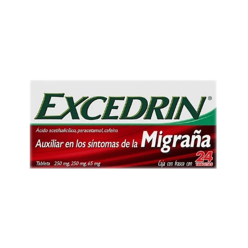 Excedrin Migraña 250/250/65 Mg Con 24 Tabletas