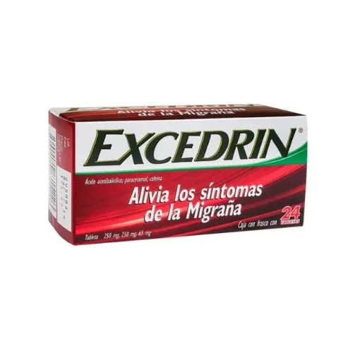 Excedrin Migraña 250/250/65 Mg Con 24 Tabletas