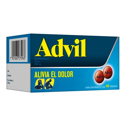 Advil 200 Mg Con 100 Tabletas