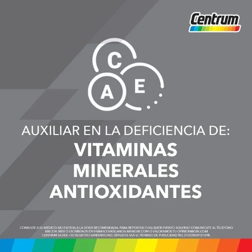 Comprar Centrum Silver+50 Multivitamínico Con 30 Tabletas.