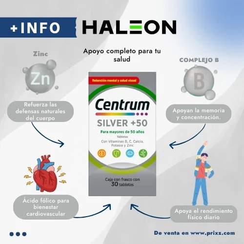 Centrum Silver Adulto 50+ Multivitamínico con 30 Tabletas