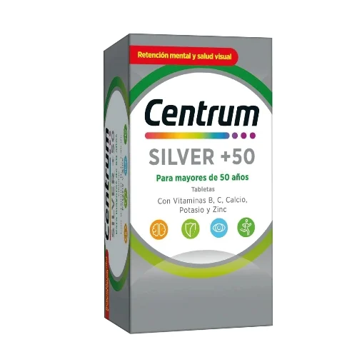 Centrum Silver Adulto 50+ Multivitamínico con 60 Tabletas