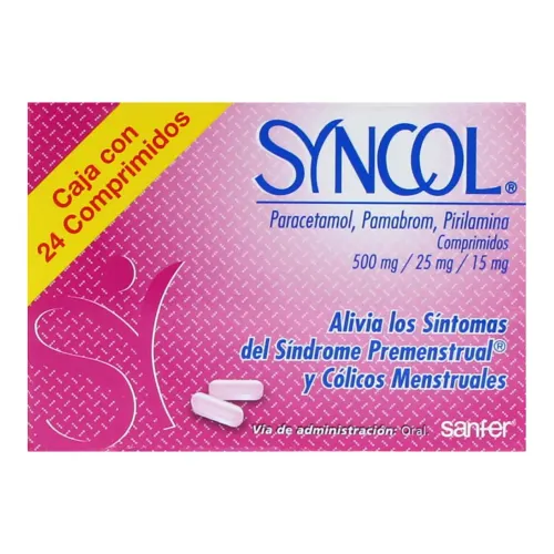 Syncol 500/25/15 Mg Con 24 Comprimidos