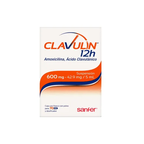 Comprar Clavulin 12H 600/42.9 Mg Con 70 Ml De Suspensión