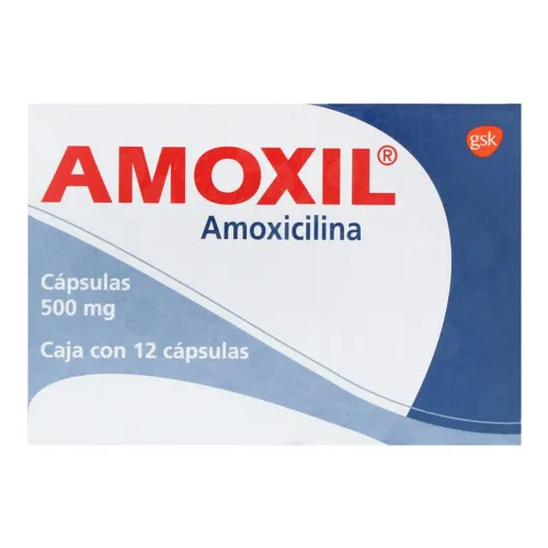 Amoxil Amoxicilina 500 Mg Con 12 Cápsulas