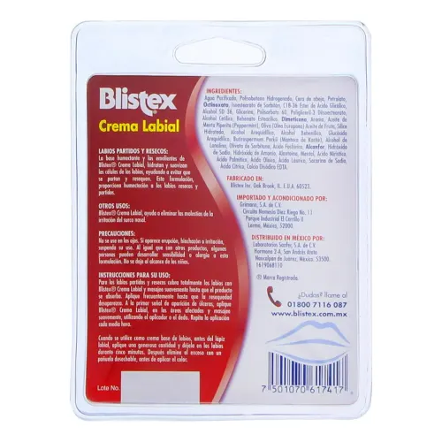 Comprar Blistex Crema Labial Con 6 Gr