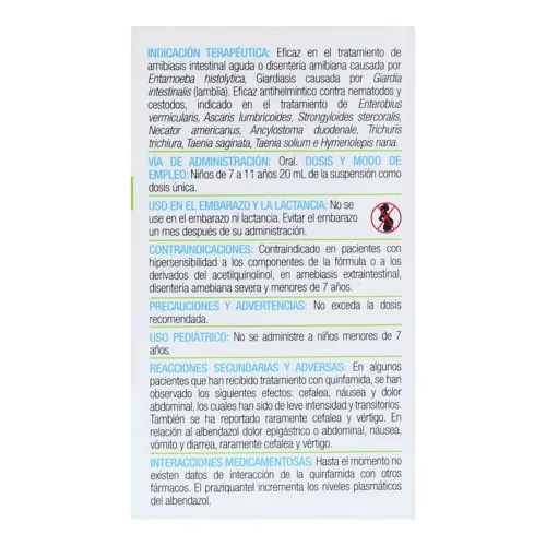 Zentel Dual 400/200 Mg Suspensión Oral Con 20 Ml