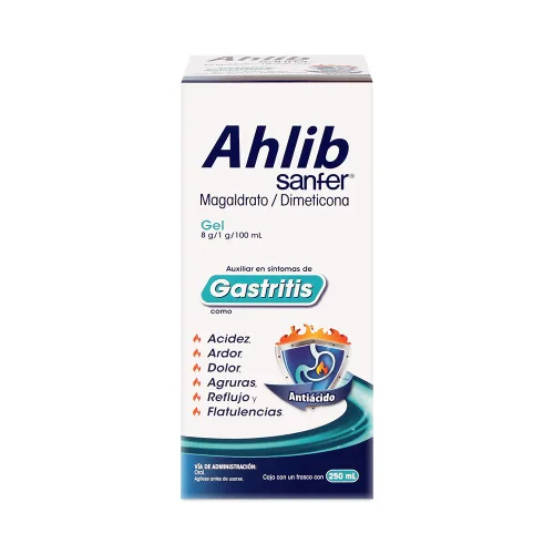 Ahlib Magaldrato, Dimeticona Gel Con 250 Ml