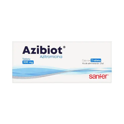 Azibiot Azitromicina 500 Mg Con 3 Tabletas
