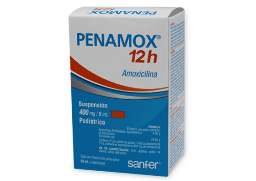 Comprar Penamox 12H Pediátrico 400 Mg Con 50 Ml De Suspensión