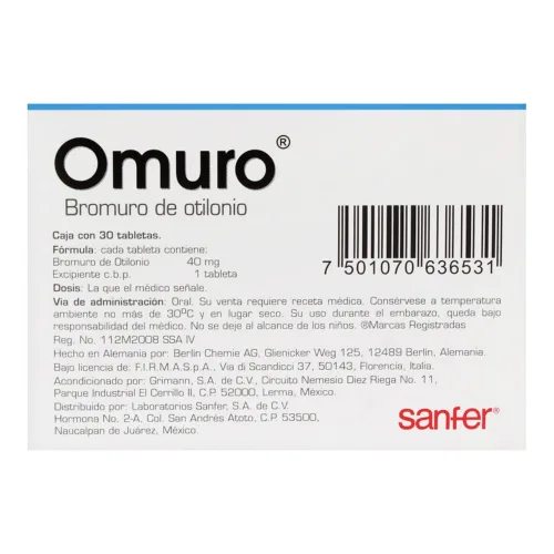Omuro 40 Mg Con 30 Tabletas